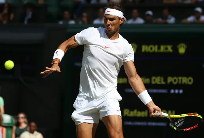 Great Britain, London, All England Club, Tennis, The Championships Wimbledon 2018 - DAY 10  - 11/07/2018


Spanish player  Rafael Nadal (ESP) pictured during his Quater-final