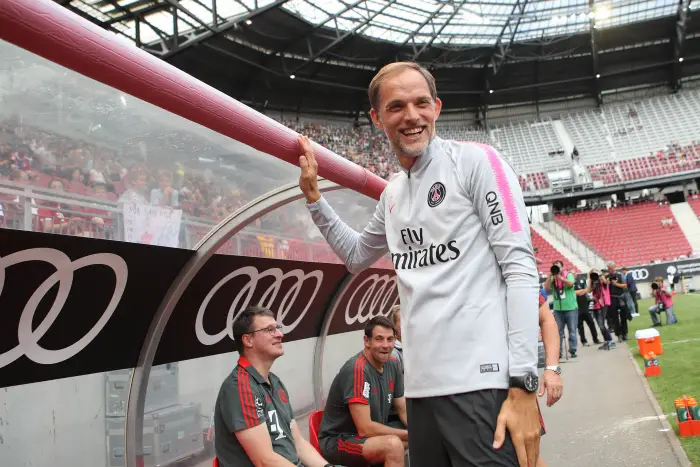 KLAGENFURT,AUSTRIA,21.JUL.18 - SOCCER - IFCS match, Intenational Champions Cup, 1. DFL, 1. Deutsche Bundesliga, Ligue 1, FC Bayern Muenchen vs Paris Saint Germain, test match. Image shows head coach Thomas Tuchel (PSG).