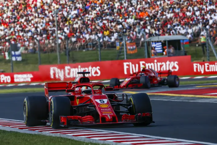 Sebastian Vettel (GER) Ferrari SF-71H at Formula One World Championship, Rd12, Hungarian Grand Prix, Race, Hungaroring, Hungary, Sunday 29 July 2018.