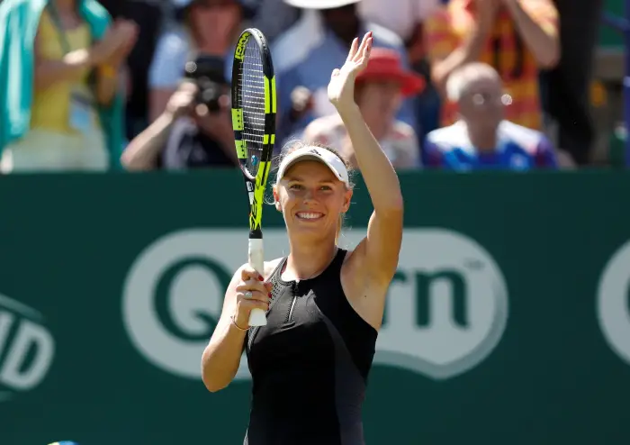 Tennis - WTA Premier & ATP 250 - Nature Valley International - Devonshire Park, Eastbourne, Britain - June 30, 2018   Denmark's Caroline Wozniacki