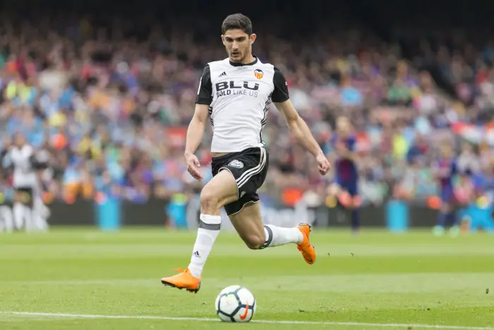 Valencia CF midfielder Goncalo Guedes (7) during the match between FC Barcelona against Valencia CF, for the round 32 of the Liga Santander, played at Camp Nou Stadium on 14th April 2018 in Barcelona, Spain.