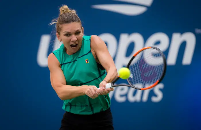 August 24, 2018 - Simona Halep of Romania practices at the 2018 US Open Grand Slam tennis tournament. New York, USA. August 24th 2018.