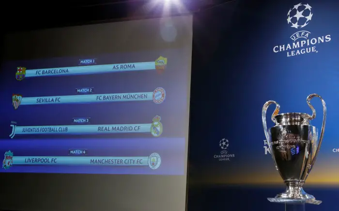 Soccer Football - Champions League Quarter-Final Draw - Nyon, Switzerland - March 16, 2018  General view of the final draw   
Coupe Trophee