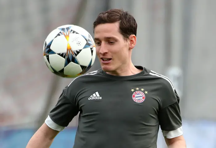 Bayern Munich's Sebastian Rudy during training