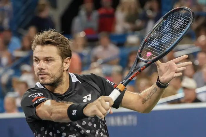August 17, 2018 - Mason, Ohio, USA - Stan Wawrinka (SUI) in action during Friday's quarterfinal round of the Western and Southern Open at the Lindner Family Tennis Center, Mason, Oh.