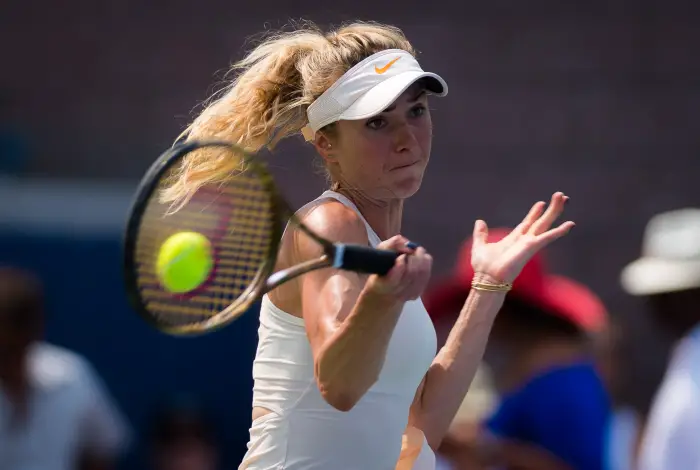 August 27, 2018 - Elina Svitolina of the Ukraine in action during the first round of the 2018 US Open Grand Slam tennis tournament. New York, USA. August 27th 2018.