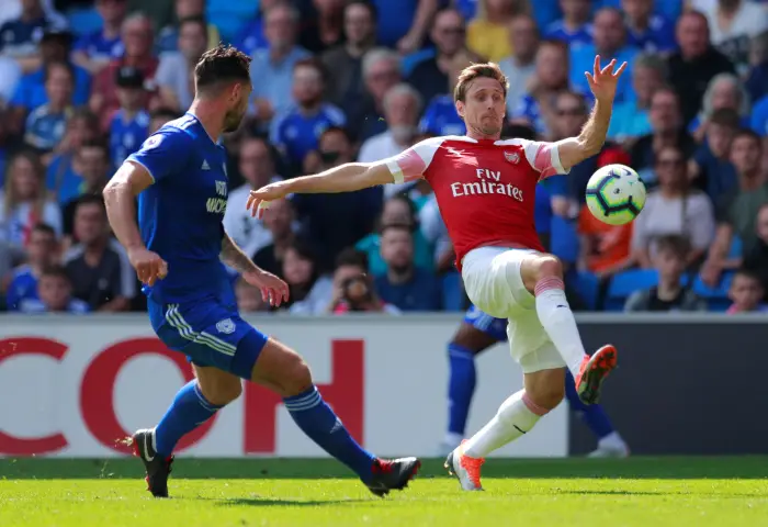 Arsenal's Nacho Monreal in action