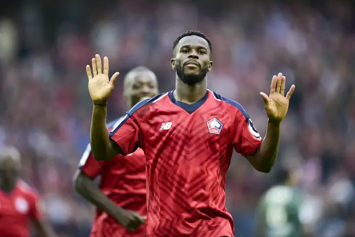 joie des joueurs de Lille apres le second but de Jonathan Bamba (Losc)