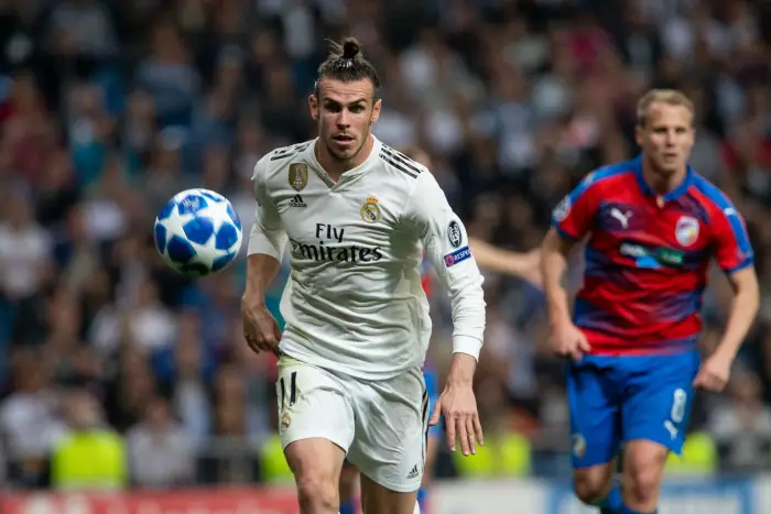 Gareth Bale of Real Madrid during the match between Real Madrid vs Viktoria Plzen of UEFA Champions League, Group Stage, Group G, date 3, 2018-2019 season. Santiago Bernabeu Stadium. Madrid, Spain - 23 OCT 2018.