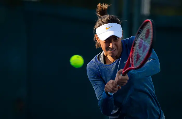 September 29, 2018 - Caroline Garcia of France practices at the 2018 China Open WTA Premier Mandatory tennis tournament.