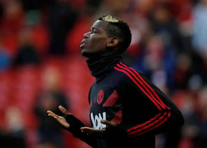 Soccer Football - Premier League - Manchester United v Newcastle United - Old Trafford, Manchester, Britain - October 6, 2018  Manchester United's Paul Pogba during the warm up before the match