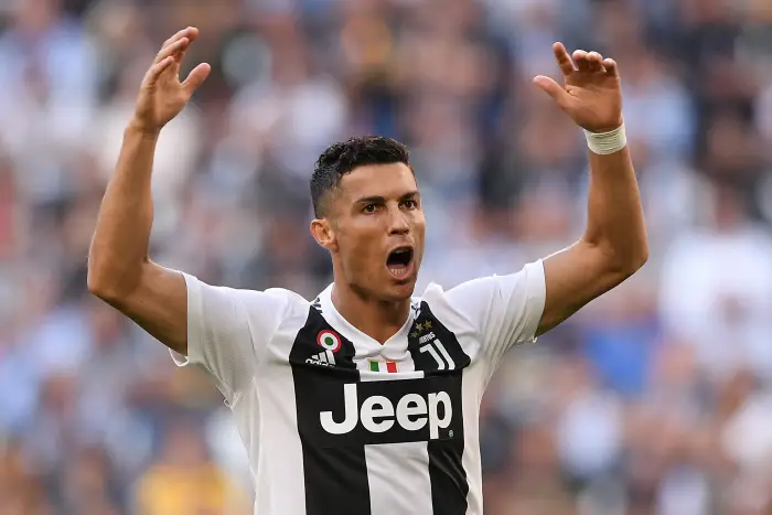 Juventus' Cristiano Ronaldo during the match