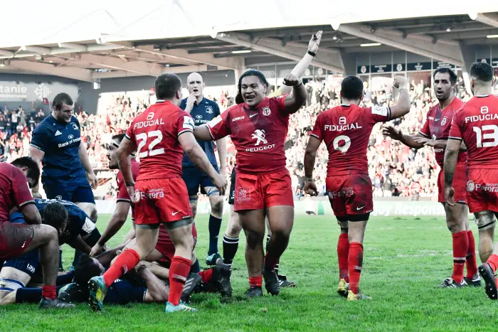 Joie fin de match Stade Toulousain