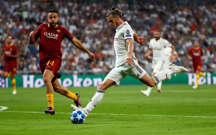 Real Madrid's Gareth Bale scores their second goal