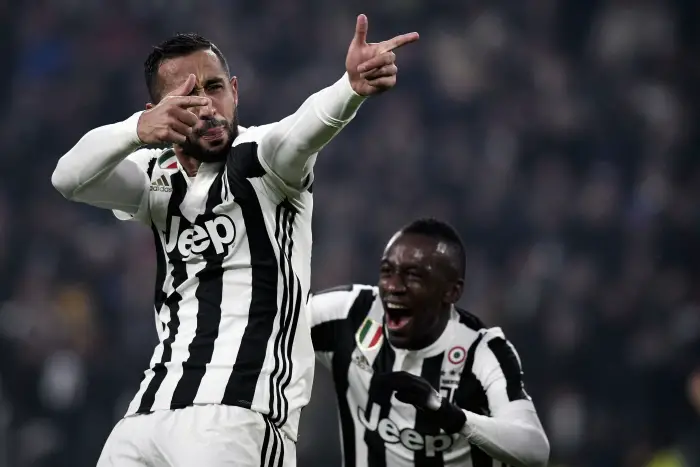 Mehdi Benatia Juventus Goal celebration with Blaise Matuidi