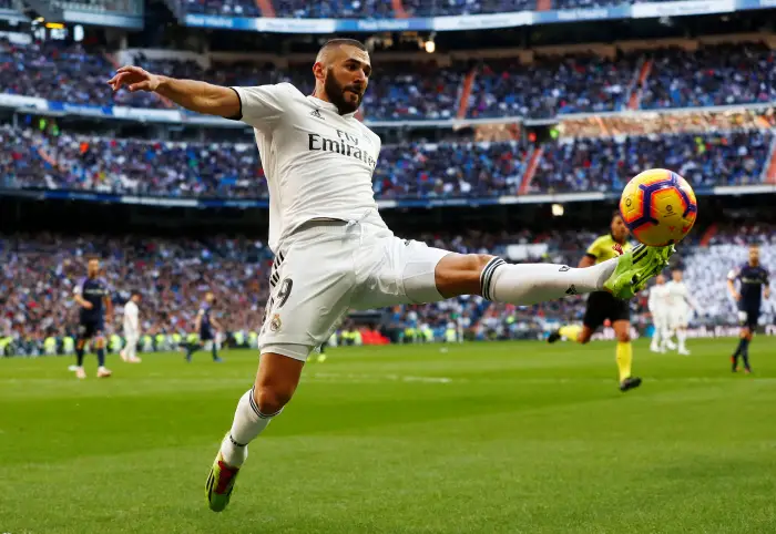 Real Madrid's Karim Benzema in action