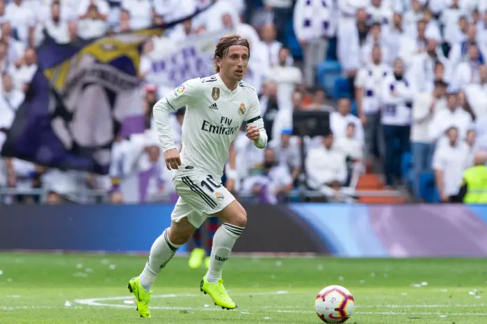 Luka Modric of Real Madrid during the match between Real Madrid and Levante UD of La Liga, 2018-2019, date 9 played at the Santiago Bernabeu Stadium. Madrid, Spain, 20 OCT 2018.