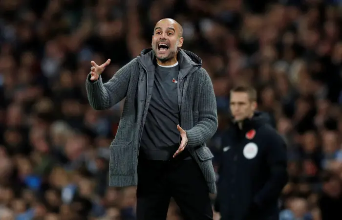 Soccer Football - Premier League - Manchester City v Manchester United - Etihad Stadium, Manchester, Britain - November 11, 2018  Manchester City manager Pep Guardiola