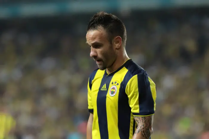 Mathieu Valbuena of Fenerbahce  during the UEFA Champions League qualifying second leg match between Fenerbahce and Benfica at Ulker Arena in Istanbul , Turkey on August 14 , 2018.