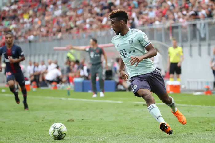 KLAGENFURT,AUSTRIA,21.JUL.18 - SOCCER - IFCS match, Intenational Champions Cup, 1. DFL, 1. Deutsche Bundesliga, Ligue 1, FC Bayern Muenchen vs Paris Saint Germain, test match. Image shows Kingsley Coman (Bayern).