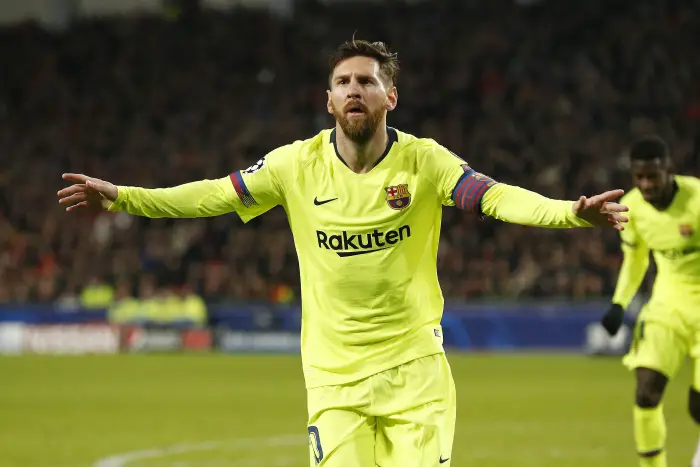 EINDHOVEN, Philips Stadium, PSV - Barcelona , football, Champions League, season 2018-2019 , 28-11-2018, Barcelona player Lionel Messi celebrating the 0-1.