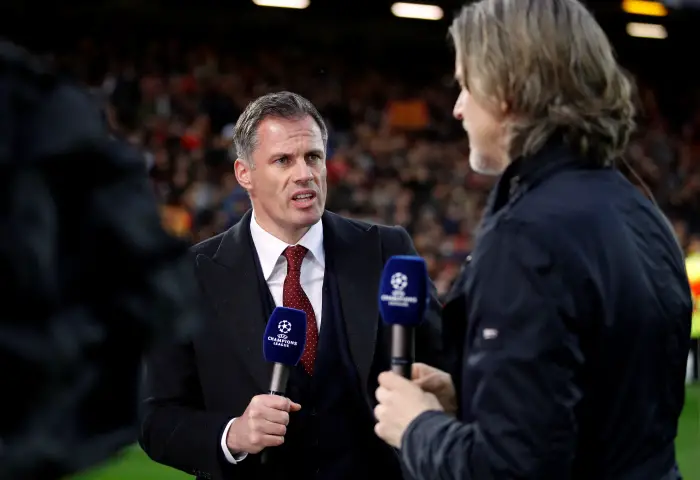Soccer Football - Champions League Semi Final First Leg - Liverpool vs AS Roma - Anfield, Liverpool, Britain - April 24, 2018   Jamie Carragher before the match