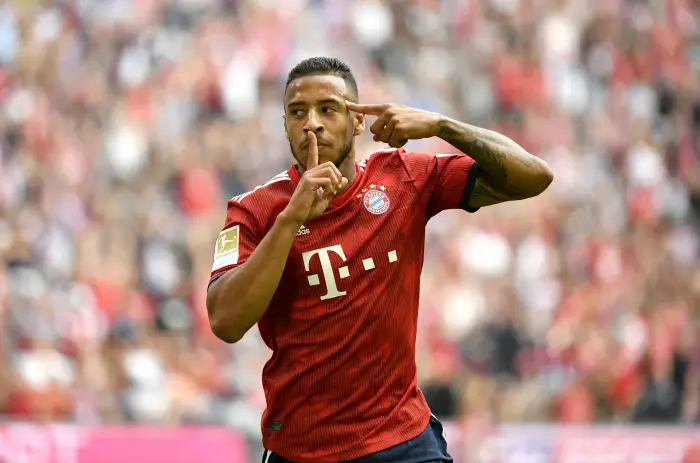 Goal to 1 1 Corentin Tolisso FC Bayern Munich Torjubel FC Bayern Munich FCB vs Bayer 04 Leverkusen B04 15 09