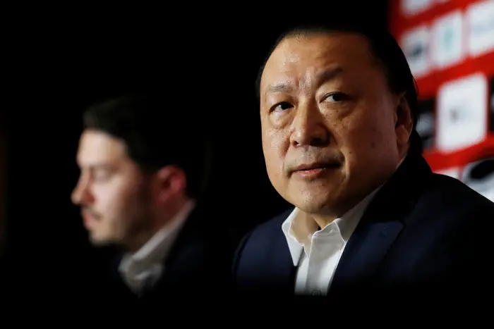 OGC Nice Chairman of board and co-owner, Chien Lee and new OGC Nice President, Gauthier Ganaye