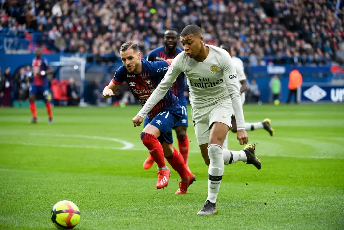 14 JONATHAN GRADIT (CAEN) - 07 KYLIAN MBAPPE (PSG)