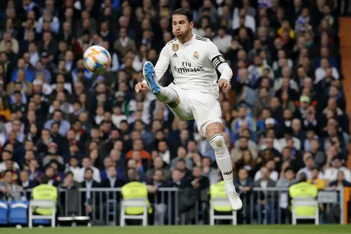 Sergio Ramos during Real Madrid vs Barcelona Spanish King's Cup semifinal 2nd match match on February 27, 2019 at Santiago Bernabeu Stadium in Madrid, Spain.