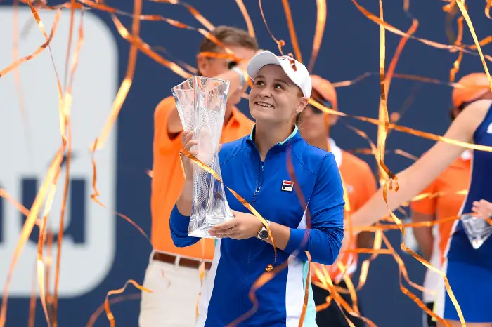 March 30, 2019: Ashleigh Barty, of Australia, win the open of miami