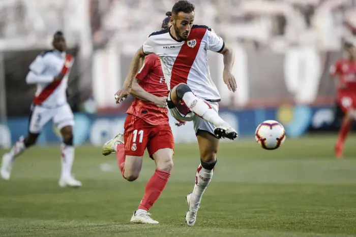 Alejandro Galvez (Rayo Vallecano)  in action during the match