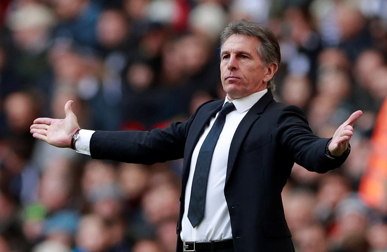 Soccer Football - Premier League - Tottenham Hotspur v Leicester City - Wembley Stadium, London, Britain - February 10, 2019  Leicester City manager Claude Puel during the match