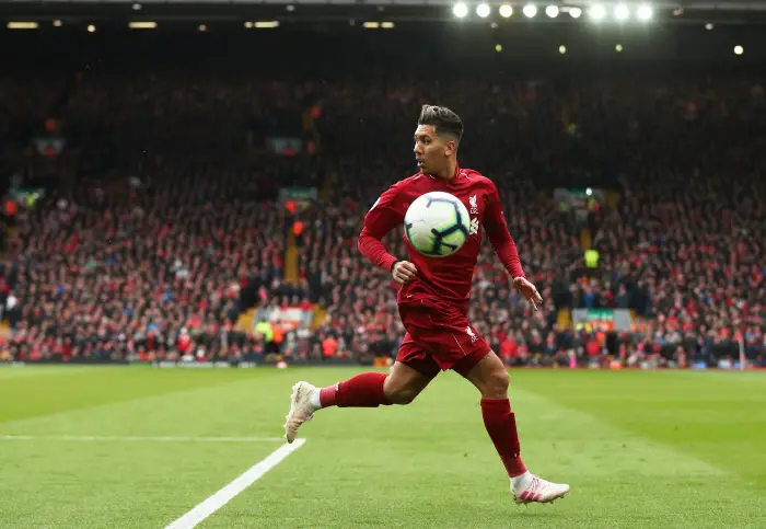 Liverpool's Roberto Firmino in action