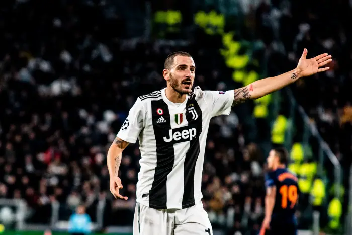 November 27, 2018 - Turin, Piedmont/Turin, Italy - Leonardo Bonucci of Juventus during the Champions League match Juventus vs Valencia. Juventus won 1-0 at Allianz Stadium in Turin on the 27th november 2018