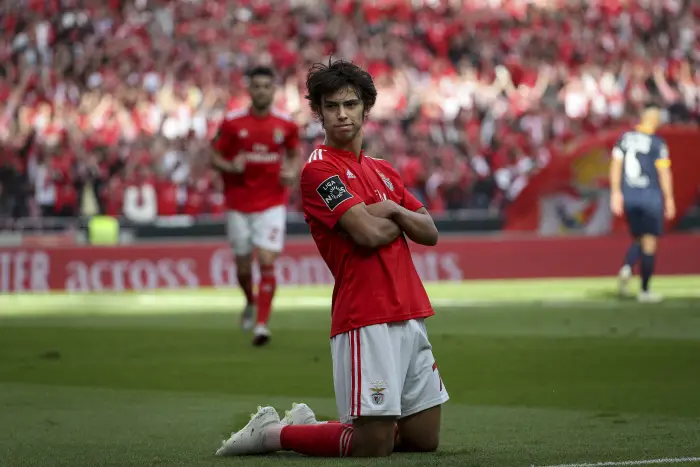 Celebration of the goal of Joao Felix