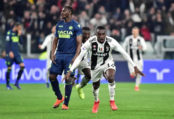 Soccer Football - Serie A - Juventus v Udinese - Allianz Stadium, Turin, Italy - March 8, 2019   Juventus' Blaise Matuidi celebrates scoring their fourth goal