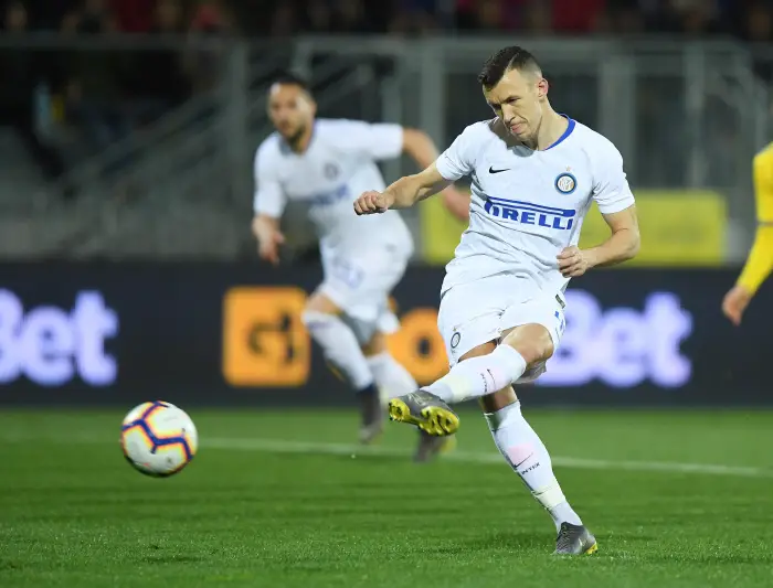 Inter Milan's Ivan Perisic scores their second goal from the penalty spot