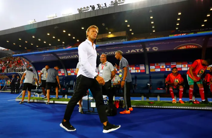 Morocco coach Herve Renard before the match