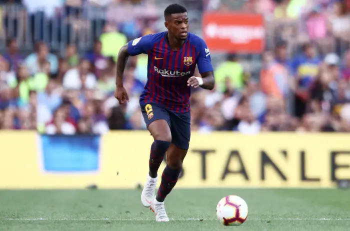 Nelson Semedo of FC Barcelona during the match between FC Barcelona v Boca Juniors of Joan Gamper Trophy 2018-2019, played at the Camp Nou Stadium, Barcelona, Spain - 15 August 2018.