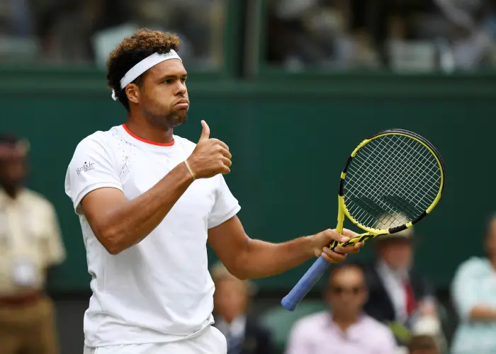 Tennis - Wimbledon - All England Lawn Tennis and Croquet Club, London, Britain - July 6, 2019  France's Jo-Wilfried Tsonga