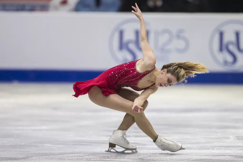 Ashley Wagner of the US performs her free program at the 2017 Skate Canada International ISU Grand Prix event in Regina, Saskatchewan, Canada, on October 28, 2017. (Photo by Geoff Robins / AFP)