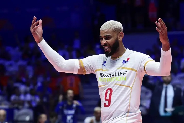 joie des joueurs de l equipe de France
Earvin Ngapeth (Fra)