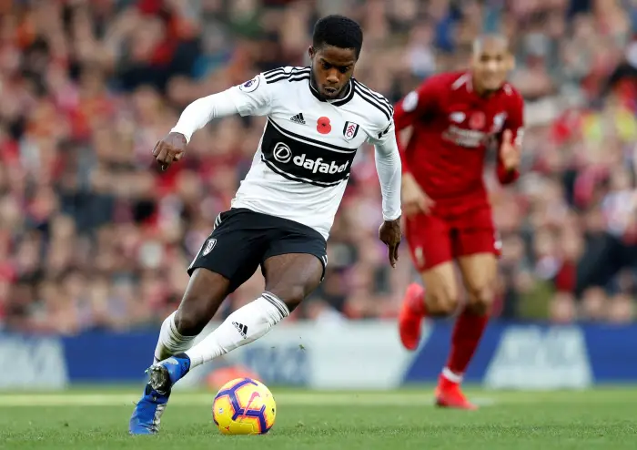 Soccer Football - Premier League - Liverpool v Fulham - Anfield, Liverpool, Britain - November 11, 2018  Fulham's Ryan Sessegnon in action