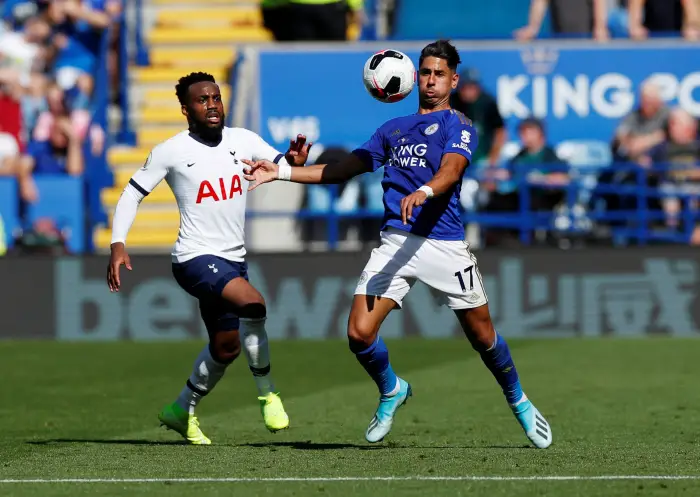 King Power Stadium, LeicHter, BHtain - September 21, 2019  Tottenham Hotspur's Danny Rose in action with Leicester City's Ayoze Perez