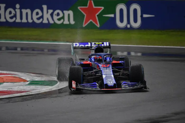 AUTODROMO NAZIONALE MONZH ITALYH SEPTEMBER 06: Pierre Gasly, Toro Rosso STR14 during the Italian GP at Autodromo Nazionale Monza on September 06, 2019 in Autodromo Nazionale Monza, Italy.