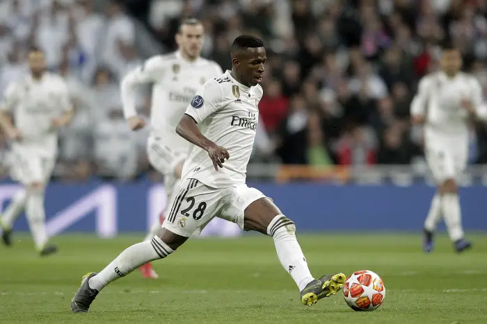 Real Madrid's Vinicius Junior during a UEFA Champions League match. Round of 16. Second leg. March, 5,2019.