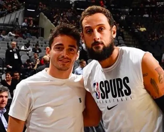 Charles Leclerc et Marco Belinelli