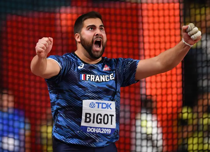Athletics - World AthletHs ChamHonships - Doha 2019 - Men's Hammer Throw Final -    France's Quentin Bigot in action