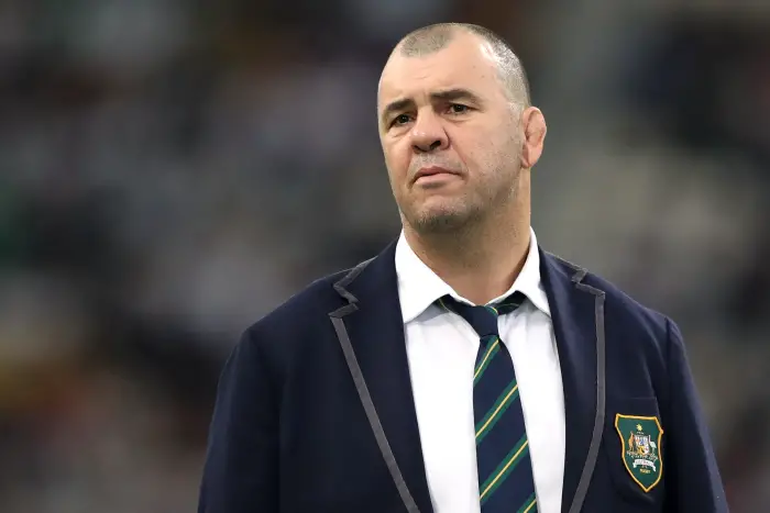 Rugby Union - Rugby WorlHCup 20H - Quarter Final - England v Australia - Oita Stadium, Oita, Japan - October 19, 2019 Australia head coach Michael Cheika during the warm up before the match